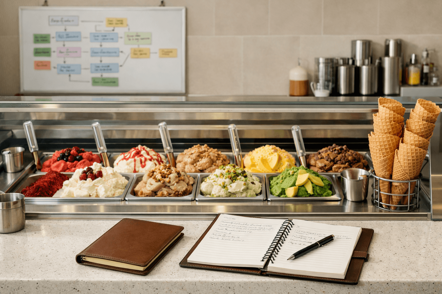 Cách xây SOP quầy kem Ý Gelato để vận hành ổn định khi chủ quán vắng mặt