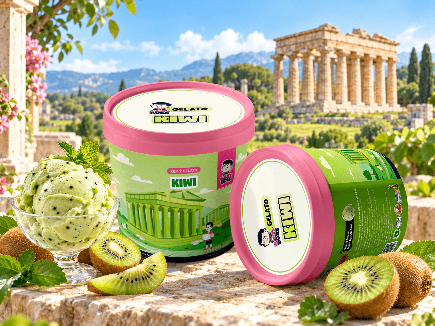 Kem Gelato Promax vị GELATO KIWI