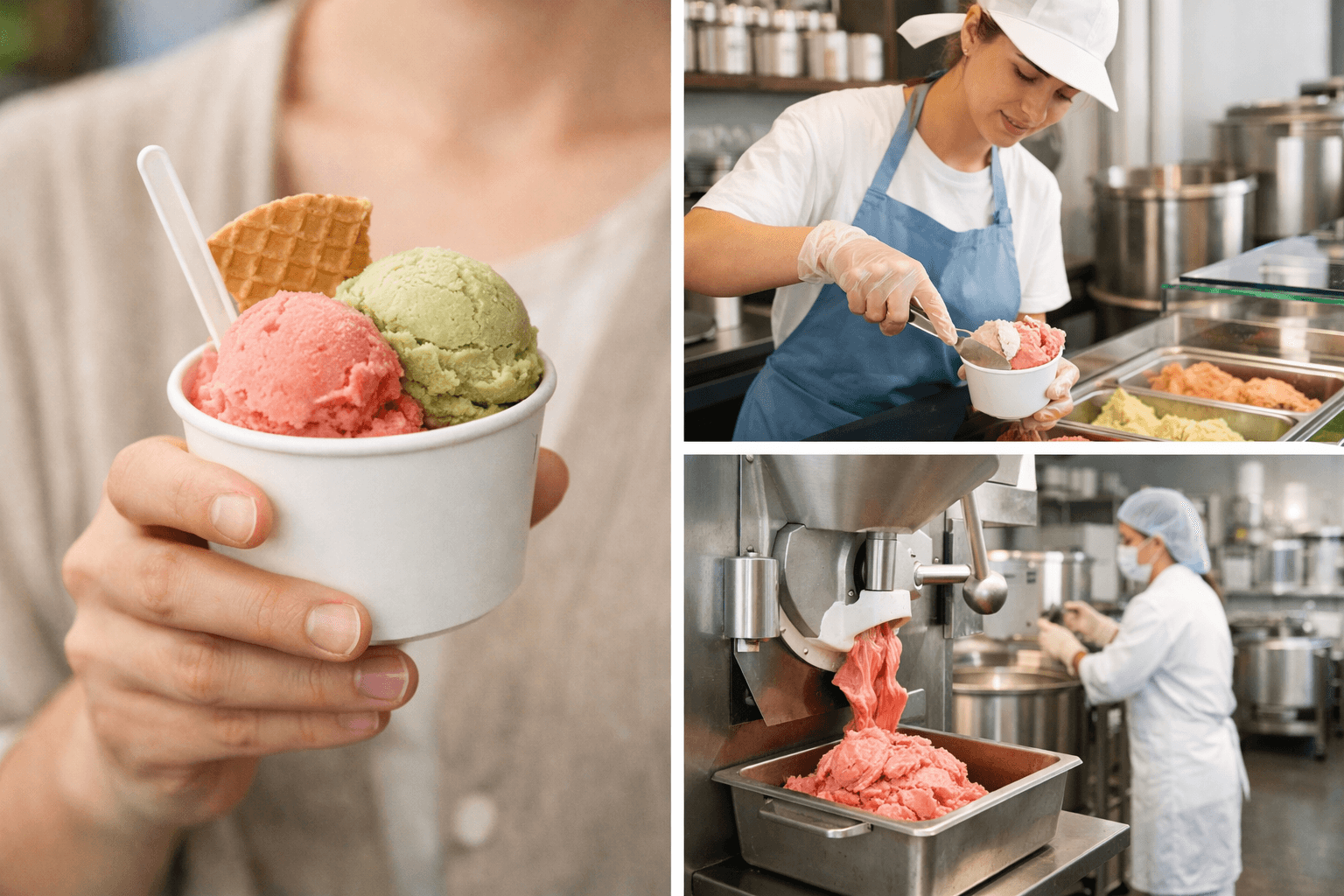 Consumers, sellers and manufacturers in the gelato food safety chain